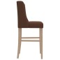 vidaXL Barstühle 2 Stk. Massivholz Gummibaum und Stoff vidaXL Barstühle 2 Stk. Massivholz Gummibaum und Stoff