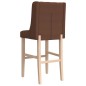 vidaXL Barstühle 2 Stk. Massivholz Gummibaum und Stoff vidaXL Barstühle 2 Stk. Massivholz Gummibaum und Stoff