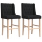 vidaXL Barstühle 2 Stk. Massivholz Gummibaum und Stoff vidaXL Barstühle 2 Stk. Massivholz Gummibaum und Stoff