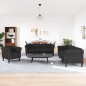 vidaXL 3-tlg. Sofagarnitur Schwarz Samt vidaXL 3-tlg. Sofagarnitur Schwarz Samt