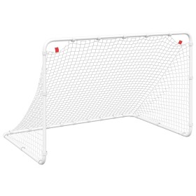 vidaXL Fußballtor Weiß 122x81x81 cm Stahl
