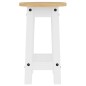 vidaXL Barhocker 2 Stk. Weiß Massivholz Kiefer vidaXL Barhocker 2 Stk. Weiß Massivholz Kiefer