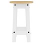 vidaXL Barhocker 2 Stk. Weiß Massivholz Kiefer vidaXL Barhocker 2 Stk. Weiß Massivholz Kiefer