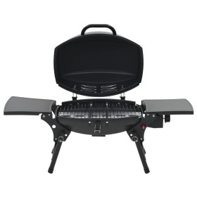 vidaXL Tragbarer Gasgrill mit Kochzone Schwarz