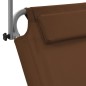 vidaXL Klappliege mit Sonnenschutz und Rädern Stahl Taupe vidaXL Klappliege mit Sonnenschutz und Rädern Stahl Taupe