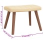vidaXL Schaukelstuhl mit Hocker Cremeweiß Samt vidaXL Schaukelstuhl mit Hocker Cremeweiß Samt