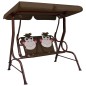 vidaXL Kinder-Hollywoodschaukel Braun 115×75×110 cm Stoff vidaXL Kinder-Hollywoodschaukel Braun 115×75×110 cm Stoff
