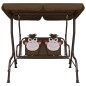 vidaXL Kinder-Hollywoodschaukel Braun 115×75×110 cm Stoff vidaXL Kinder-Hollywoodschaukel Braun 115×75×110 cm Stoff