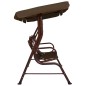vidaXL Kinder-Hollywoodschaukel Braun 115×75×110 cm Stoff vidaXL Kinder-Hollywoodschaukel Braun 115×75×110 cm Stoff