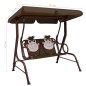 vidaXL Kinder-Hollywoodschaukel Braun 115×75×110 cm Stoff vidaXL Kinder-Hollywoodschaukel Braun 115×75×110 cm Stoff