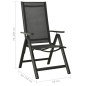 3-tlg. Bistro-Set Schwarz und Anthrazit 3-tlg. Bistro-Set Schwarz und Anthrazit