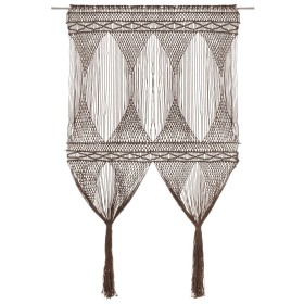 vidaXL Makramee Vorhang Taupe 140x240 cm Baumwolle