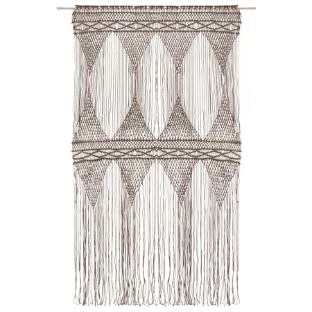 vidaXL Makramee Vorhang Taupe 140x240 cm Baumwolle