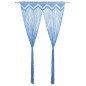 vidaXL Makramee Vorhang Blau 140x240 cm Baumwolle vidaXL Makramee Vorhang Blau 140x240 cm Baumwolle