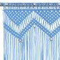 vidaXL Makramee Vorhang Blau 140x240 cm Baumwolle vidaXL Makramee Vorhang Blau 140x240 cm Baumwolle