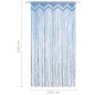 vidaXL Makramee Vorhang Blau 140x240 cm Baumwolle vidaXL Makramee Vorhang Blau 140x240 cm Baumwolle