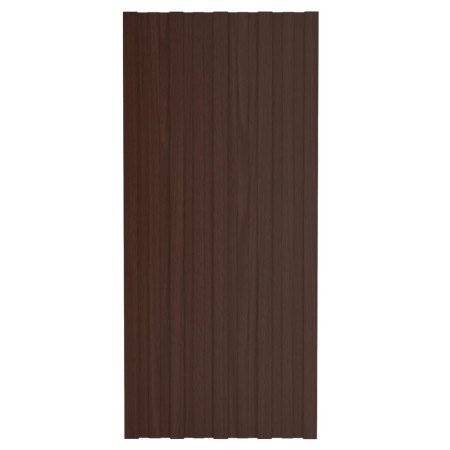 vidaXL Dachpaneele 36 Stk. Verzinkter Stahl Braun 100x45 cm