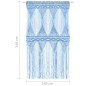 vidaXL Makramee Vorhang Blau 140x240 cm Baumwolle vidaXL Makramee Vorhang Blau 140x240 cm Baumwolle