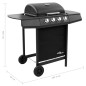 vidaXL Gasgrill mit 4 Flammen Schwarz vidaXL Gasgrill mit 4 Flammen Schwarz
