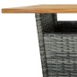 vidaXL 5-tlg. Gartenbar-Set mit Kissen Poly Rattan Grau vidaXL 5-tlg. Gartenbar-Set mit Kissen Poly Rattan Grau