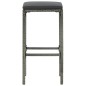 vidaXL 5-tlg. Gartenbar-Set mit Kissen Poly Rattan Grau vidaXL 5-tlg. Gartenbar-Set mit Kissen Poly Rattan Grau