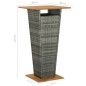 vidaXL 5-tlg. Gartenbar-Set mit Kissen Poly Rattan Grau vidaXL 5-tlg. Gartenbar-Set mit Kissen Poly Rattan Grau