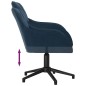 vidaXL Esszimmerstühle 2 Stk. Drehbar Blau Samt vidaXL Esszimmerstühle 2 Stk. Drehbar Blau Samt