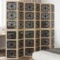 vidaXL 6-tlg. Raumteiler Braun und Schwarz Massivholz Paulownia vidaXL 6-tlg. Raumteiler Braun und Schwarz Massivholz Paulownia