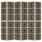 vidaXL 6-tlg. Raumteiler Braun und Schwarz Massivholz Paulownia vidaXL 6-tlg. Raumteiler Braun und Schwarz Massivholz Paulownia
