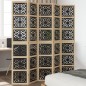 vidaXL 5-tlg. Raumteiler Braun und Schwarz Massivholz Paulownia vidaXL 5-tlg. Raumteiler Braun und Schwarz Massivholz Paulownia