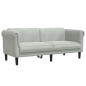 vidaXL Sofa 2-Sitzer Hellgrau Samt vidaXL Sofa 2-Sitzer Hellgrau Samt