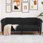 vidaXL Sofa 2-Sitzer Schwarz Samt vidaXL Sofa 2-Sitzer Schwarz Samt
