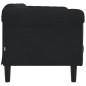 vidaXL Sofa 2-Sitzer Schwarz Samt vidaXL Sofa 2-Sitzer Schwarz Samt