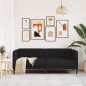 vidaXL Sofa 2-Sitzer Schwarz Stoff vidaXL Sofa 2-Sitzer Schwarz Stoff