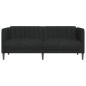 vidaXL Sofa 2-Sitzer Schwarz Stoff vidaXL Sofa 2-Sitzer Schwarz Stoff
