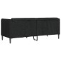 vidaXL Sofa 2-Sitzer Schwarz Stoff vidaXL Sofa 2-Sitzer Schwarz Stoff
