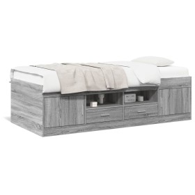 vidaXL Tagesbett mit Schubladen Grau Sonoma 75x190 cm Holzwerkstoff