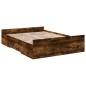 vidaXL Bettgestell mit Schubladen Räuchereiche 140x190cm Holzwerkstoff vidaXL Bettgestell mit Schubladen Räuchereiche 140x190cm Holzwerkstoff