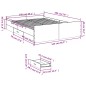 vidaXL Bettgestell mit Schubladen Räuchereiche 140x190cm Holzwerkstoff vidaXL Bettgestell mit Schubladen Räuchereiche 140x190cm Holzwerkstoff