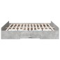 vidaXL Bettgestell mit Schubladen Betongrau 180x200 cm Holzwerkstoff vidaXL Bettgestell mit Schubladen Betongrau 180x200 cm Holzwerkstoff