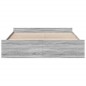 vidaXL Bettgestell mit Schubladen Grau Sonoma 180x200cm Holzwerkstoff vidaXL Bettgestell mit Schubladen Grau Sonoma 180x200cm Holzwerkstoff