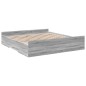 vidaXL Bettgestell mit Schubladen Grau Sonoma 180x200cm Holzwerkstoff vidaXL Bettgestell mit Schubladen Grau Sonoma 180x200cm Holzwerkstoff