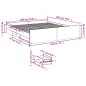 vidaXL Bettgestell mit Schubladen Grau Sonoma 180x200cm Holzwerkstoff vidaXL Bettgestell mit Schubladen Grau Sonoma 180x200cm Holzwerkstoff