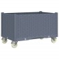 vidaXL Pflanzkasten mit Rollen Grau 80x50x54 cm PP vidaXL Pflanzkasten mit Rollen Grau 80x50x54 cm PP
