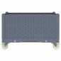 vidaXL Pflanzkasten mit Rollen Grau 80x50x54 cm PP vidaXL Pflanzkasten mit Rollen Grau 80x50x54 cm PP