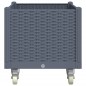 vidaXL Pflanzkasten mit Rollen Grau 80x50x54 cm PP vidaXL Pflanzkasten mit Rollen Grau 80x50x54 cm PP
