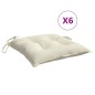 vidaXL Stuhlkissen 6 Stk. Cremeweiß 50x50x7 cm Oxford-Gewebe vidaXL Stuhlkissen 6 Stk. Cremeweiß 50x50x7 cm Oxford-Gewebe