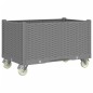vidaXL Pflanzkasten mit Rollen Hellgrau 80x50x54 cm PP vidaXL Pflanzkasten mit Rollen Hellgrau 80x50x54 cm PP