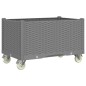 vidaXL Pflanzkasten mit Rollen Hellgrau 80x50x54 cm PP vidaXL Pflanzkasten mit Rollen Hellgrau 80x50x54 cm PP