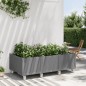 vidaXL Pflanzkasten mit Rollen Hellgrau 150x80x54 cm PP vidaXL Pflanzkasten mit Rollen Hellgrau 150x80x54 cm PP